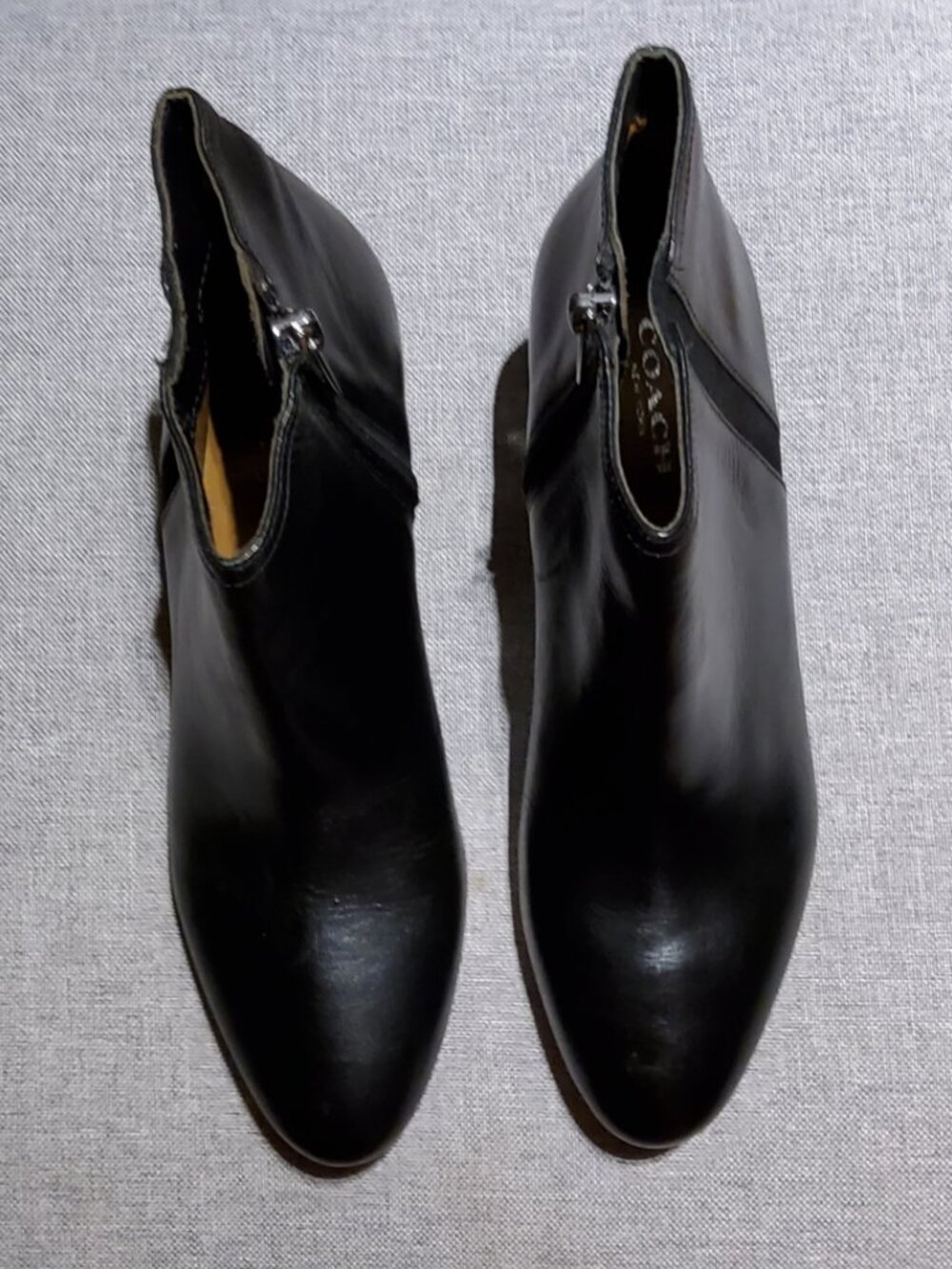 NEW Coach Maya Leather Wedge Ankle Bootie Black Size 6B - Picture 6 of 7